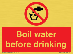 Boil water before drinking